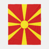 Flagge Nordmakedonien Fleecedecke (Vorderseite)