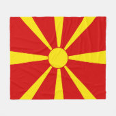 Flagge Nordmakedonien Fleecedecke (Vorderseite (Horizontal))