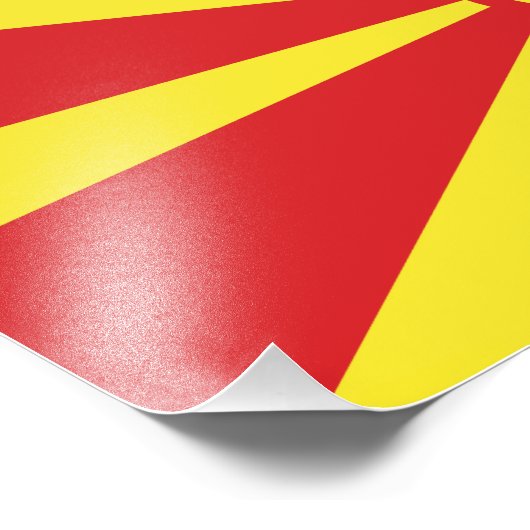 Flagge Nordmakedonien Fotodruck (Ecke)