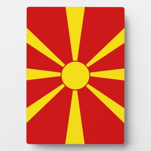 Flagge Nordmakedonien Fotoplatte (Vorderseite)