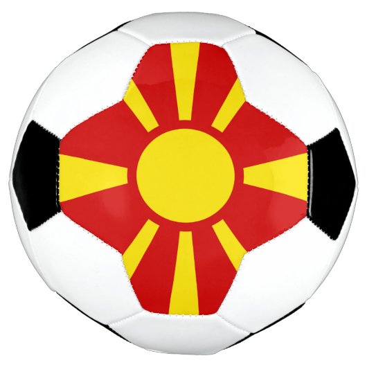 Flagge Nordmakedonien Fußball (Gedreht)