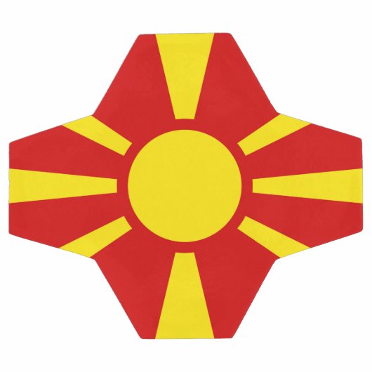Flagge Nordmakedonien Fußball (Flach)