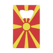 Flagge Nordmakedonien Geldbeutel Flaschenöffner (Vorderseite)