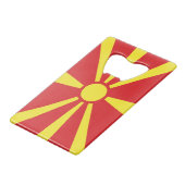 Flagge Nordmakedonien Geldbeutel Flaschenöffner (Vorderseite Schrägansicht)