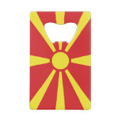 Flagge Nordmakedonien Geldbeutel Flaschenöffner (Rückseite)