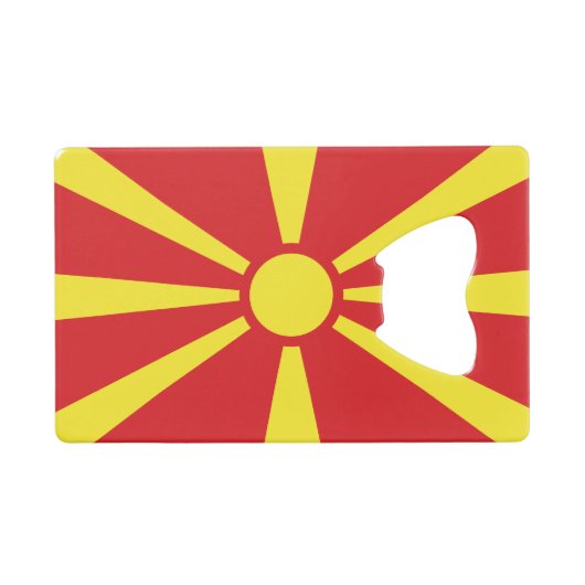 Flagge Nordmakedonien Geldbeutel Flaschenöffner (Vorderseite (Horizontal))