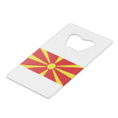 Flagge Nordmakedonien Geldbeutel Flaschenöffner (Rückseite Schrägansicht)
