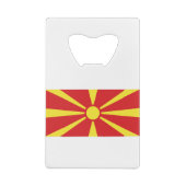 Flagge Nordmakedonien Geldbeutel Flaschenöffner (Rückseite)