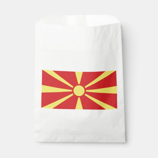 Flagge Nordmakedonien Geschenktütchen (Vorderseite)