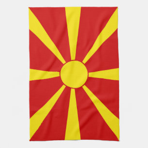 Flagge Nordmakedonien Geschirrtuch