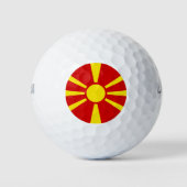 Flagge Nordmakedonien Golfball (Vorderseite)