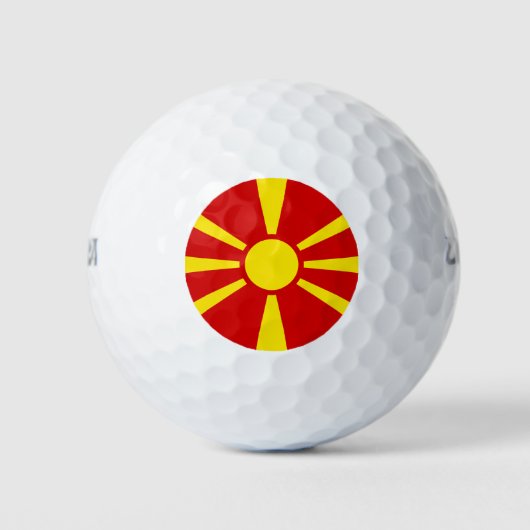 Flagge Nordmakedonien Golfball