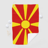 Flagge Nordmakedonien Golfhandtuch (Insitu)