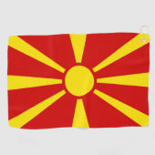 Flagge Nordmakedonien Golfhandtuch (Horizontal)