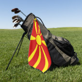 Flagge Nordmakedonien Golfhandtuch (Gras)