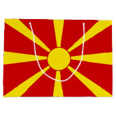 Flagge Nordmakedonien Große Geschenktüte (Rückseite)