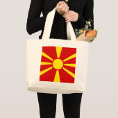 Flagge Nordmakedonien Jumbo Stoffbeutel (Vorderseite (Produkt))