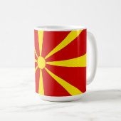 Flagge Nordmakedonien Kaffeetasse (VorderseiteRechts)