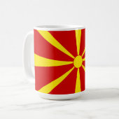 Flagge Nordmakedonien Kaffeetasse (Vorderseite Links)