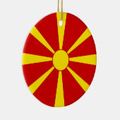 Flagge Nordmakedonien Keramik Ornament (Rechts)