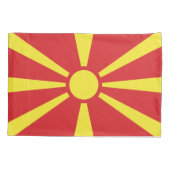 Flagge Nordmakedonien Kissenbezug (Rückseite)