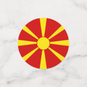 Flagge Nordmakedonien Konfetti (Klein Vorderseite)