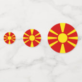 Flagge Nordmakedonien Konfetti (Vorderseiten)