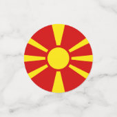 Flagge Nordmakedonien Konfetti (Klein Vorderseite)