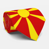 Flagge Nordmakedonien Krawatte (Gerollt)