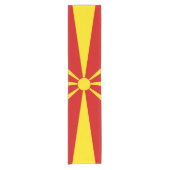Flagge Nordmakedonien Kurzer Tischläufer (Vorderseite)