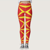 Flagge Nordmakedonien Leggings (Vorderseite)