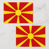 Flagge Nordmakedonien Mitteilungskarte (Vorne/Hinten)