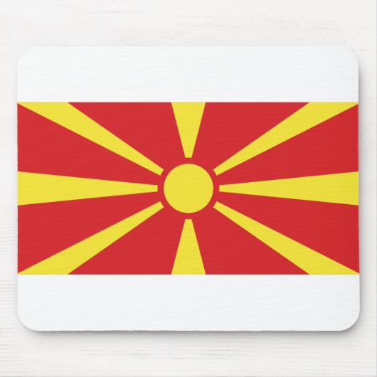 Flagge Nordmakedonien Mousepad (Vorne)