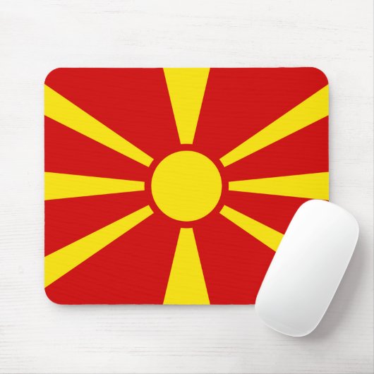 Flagge Nordmakedonien Mousepad (Mit Mouse)