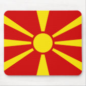 Flagge Nordmakedonien Mousepad (Vorne)