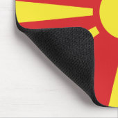 Flagge Nordmakedonien Mousepad (Ecke)