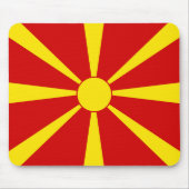 Flagge Nordmakedonien Mousepad (Vorne)