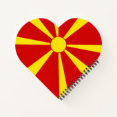 Flagge Nordmakedonien Notizblock (Rückseite)