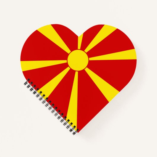 Flagge Nordmakedonien Notizblock (Vorderseite)