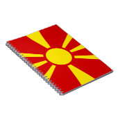Flagge Nordmakedonien Notizblock (Rechte Seite)