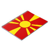 Flagge Nordmakedonien Notizblock (Linke Seite)