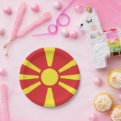 Flagge Nordmakedonien Pappteller (Party)