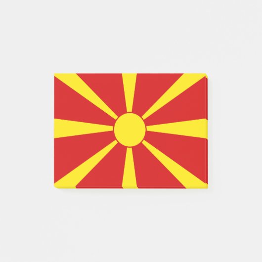 Flagge Nordmakedonien Post-it Klebezettel (Vorderseite)