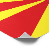 Flagge Nordmakedonien Poster (Ecke)
