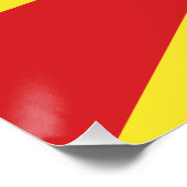 Flagge Nordmakedonien Poster (Ecke)