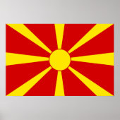Flagge Nordmakedonien Poster (Vorne)