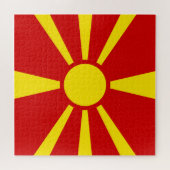 Flagge Nordmakedonien Puzzle (Horizontal)