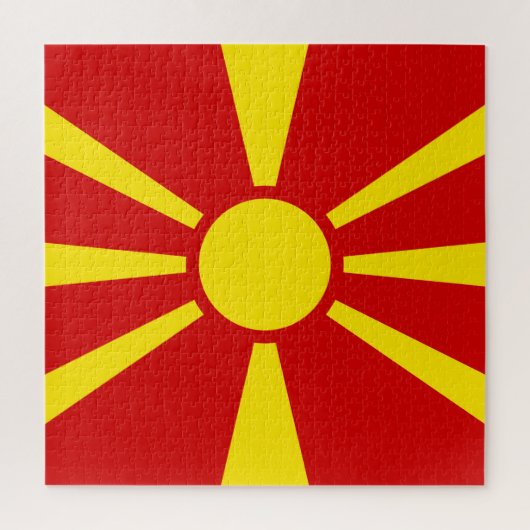 Flagge Nordmakedonien Puzzle (Vertikal)