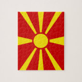 Flagge Nordmakedonien Puzzle (Vertikal)
