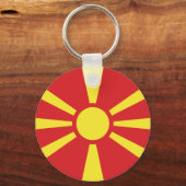 Flagge Nordmakedonien Schlüsselanhänger (Rückseite)
